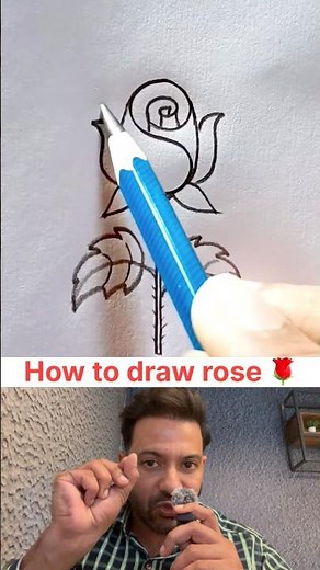 How to draw rose flower with this simple technique.innovative video