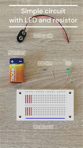 LED and Resistor #diy #electronic