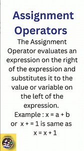 Assignment Operators |#assignmentoperators #assignment #operator
