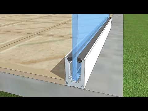 Aluminum U channel glass railing system for commercial/private project