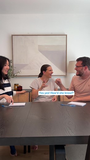 I may have fed my best friend all the answers beforehand… but turns out she didn’t need the help (okay, maybe just for one 😅). And my husband? He knew them all too 🥹💛 Feeling pretty lucky to be loved by two people who know me so well #whoknowsmebest #funny #besties #bff #husbandandwife #happywife #married #marriage #love #asl #signlanguage