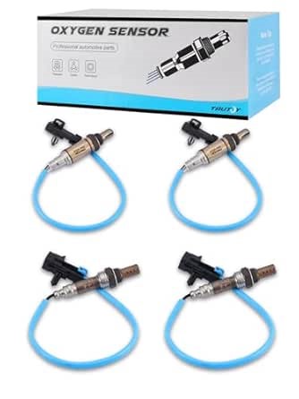 234-4012 234-4018 O2 Oxygen Sensor Up Downstream 4PCS for 1996 1997 1998 1999 2000 2001 2002 Chevrolet/Chevy C1500 K1500 Silverado 1500,for GMC C1500 K1500 Sierra 1500,for Cadillac Escalade