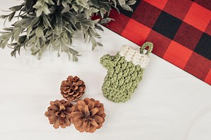 Mini Country Cottage Mitten - Free Crochet Pattern