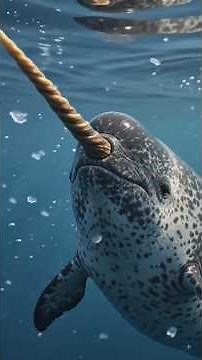 🦄🐋 Meet the Narwhal—the real Unicorn of the Sea! #facts #reeflife #seaunicorn #fish #nature #ocean