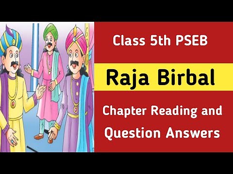 class 5 english lesson 5 raja birbal question answer solved excercise pseb 5th class chapter 5 eng