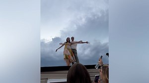 Watch engaged couple shock loved ones with surprise wedding