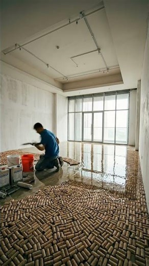 Luxury Wine Cork Epoxy Flooring !!