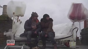 Dan Edelstyn and Hilary Powell slept on the roof of their North London home for three wintery weeks to raise awareness and money to install solar panels for their entire street. They call it the Power Station Project. With crowdfunding, supported by the publicity around the couple sleeping on the roof, they raised about $140,000 U.S. dollars. | Inside Edition