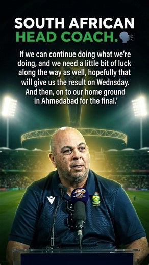 “Home Ground Final in Ahmedabad” 😳🇿🇦 SA Coach’s BIG Statement Before Semi! #SouthAfrica #SemiFinal