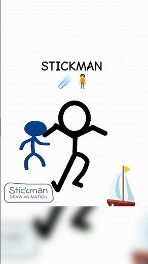 Simple Stick Figure Running Animation! (Made with Stickman Draw)