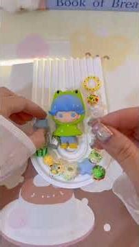 Make a handmade Dimoo frog keychain#diykeychain #beads #charm #tutorial #asmr #diy