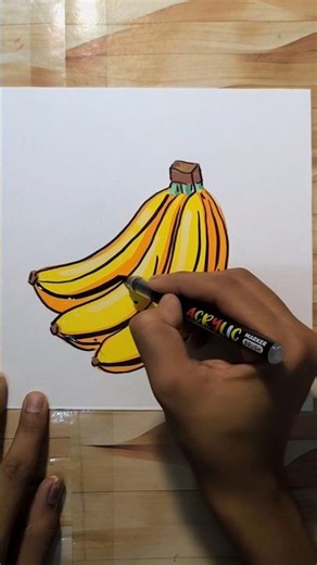 Banana Satisfying Colouring tutorial 🍌 🍌 #art #shots #satisfyingart