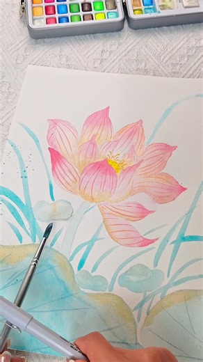 Capturing Lotus Beauty with Watercolor Paints
