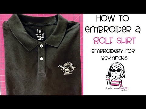How to embroidery a golf shirt / Left Chest Placement