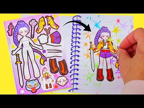KPop Demon Hunters Paper Dolls Sticker Activities for Kids