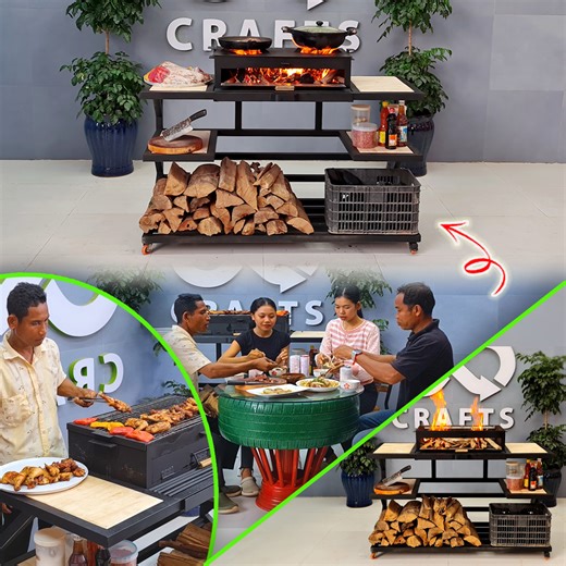 34K views · 276 reactions | Your Family Might Love this Awesome Wood Stove, Grill, Mini Kitchen | Random Crafts | Facebook