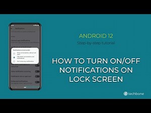 How to Turn On/Off Notifications on Lock screen [Android 12]