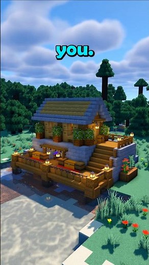 Minecraft Lakeside House 🏡 #minecraftbuilding