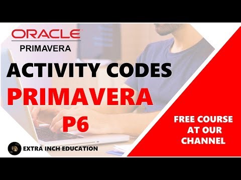 How to use Activity Codes in Primavera P6 #Planning Engineer