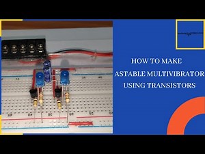 How to make Astable Multivibrator on bread board. It shows you step by step how to do the circuit.