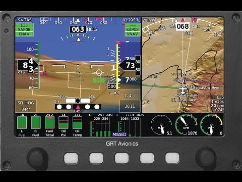 GRT AVIONICS EFIS Sport EX, Airplane GLASS INSTRUMENT PANEL - Garmin / Dynon / UAvionix / Homebuilt