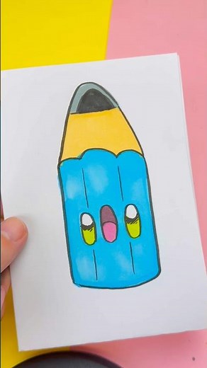 ✏️ How to Draw a Kawaii Pencil ✨ Easy and Step by Step