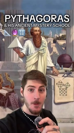 Hidden Realms on Instagram: "What if the world you see is just a physical mask for a hidden, mathematical reality? Beyond the famous theorem we learn in school, Pythagoras founded a secret society that treated numbers as living gods. They believed that the universe wasn't made of matter, but of divine ratios and "Music of the Spheres", a harmonic vibration that governs everything from the stars to our own souls. The most chilling part? Their initiation was a "Trial of Silence." New members were 