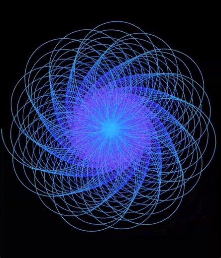 r = a·cos(k·θ), k ∉ ℚ — 3D Rear View