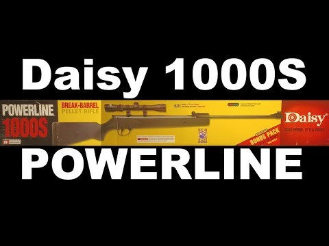 (REUPLOAD) Daisy POWERLINE 1000S BREAK BARREL AIR RIFLE, pneumatic .177 cal pellet airgun, 1990s