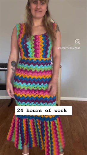 Create your own stunning handmade crochet dress with this beautifully designed, easy-to-follow crochet pattern! ✨ This dress is called the Aya dress, via Crochetwithalanna on Etsy! #trendingcrochet #crochetideas #crochetersoftiktok