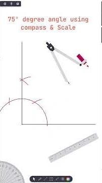 75 ° degree angle using compass and scale