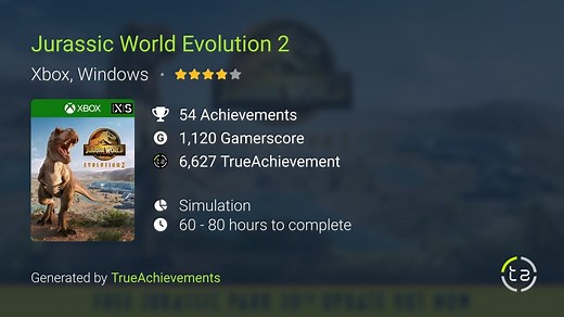 Jurassic World Evolution 2 Achievements