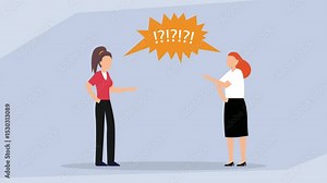 Argument Between Two Women – Conflict and Misunderstanding cartoon animation