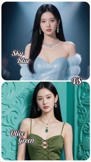 sky blue 💙🆚 olive green 💚||girls dream world #outfit #choose #vs #shorts #shortsfeed #ytshorts