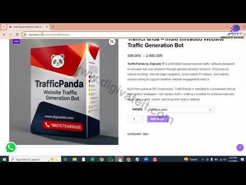 TrafficPanda Website Traffic Generator | Multi-Thread Bot with Proxy, User Agent & Scroll Feature