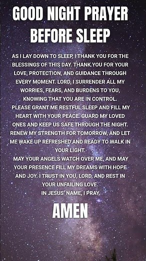 Powerful Good Night Prayer Before Sleep | Peaceful Bedtime Prayer for Protection and Rest