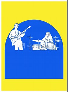 animated music poster template design. ratio 3:4. you can add any text on the negative space around