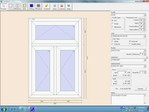 The PVC Windows Designer - the program to valuate windows