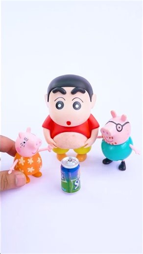 Satisfying unboxing and reviews Shin-chan & Peppa Pig Cute Fun Toy videos