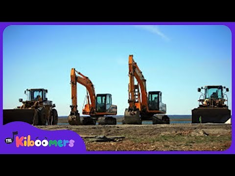 Construction Trucks Song for Kids | Construction for Children | The Kiboomers