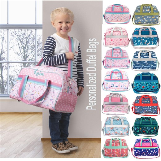 Personalized Kids Duffle Bag Set, Monogrammed Travel Bag - Etsy