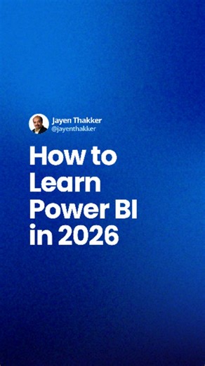 Jayen Thakker | Data Analytics Mentor on Instagram: "Power BI in 2026 isn’t just a tool it’s a full #analytics #skillset. If you want to stay relevant, learning “just #visuals” won’t cut it anymore. Here’s a practical #roadmap most people skip 👇 ✔ Understand the Power BI ecosystem (Desktop, Power Query, Data Model, DAX, Service — know where everything fits) ✔ Master Power Query (Data cleaning, transforming, merging, shaping data — clean data = stable reports) ✔ Learn data modeling first (Star s