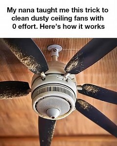 92K views · 69 reactions | My nana taught me this trick to clean dusty ceiling fans with 0 effort. | Heaven Soul | Facebook
