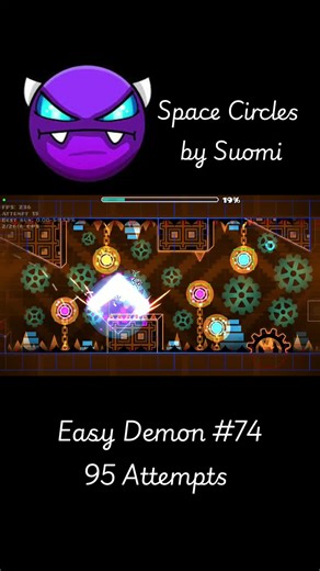 "Space Circles" 100% Song: Rukkus - ~NK~ Spacemen Easy Demon Difficul...