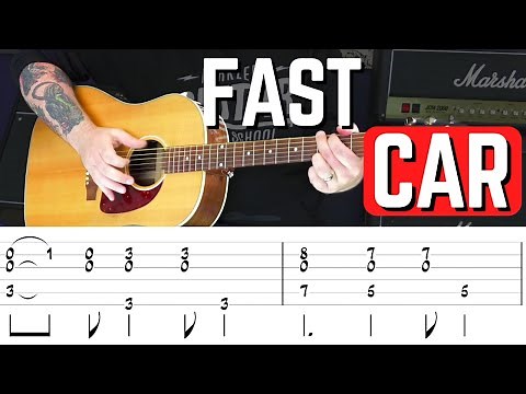 How To Play Fast Car Riff Guitar Lesson | Tracy Chapman Acoustic Guitar Tutorial With Tabs