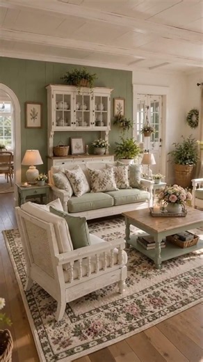 Dreamy French Cottage Living Room ✨ Warm Cozy Home Decor Inspiration