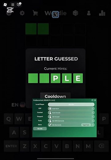 Roblox Script Showcase | Wordle | ProBaconHub | Auto answer, Auto Farm words