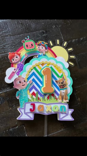 Throw Back to this Cocomelon theme set up I did for my daughter’s little brother and a Cocomelon cake topper. That is super cute. #cocomelonparty