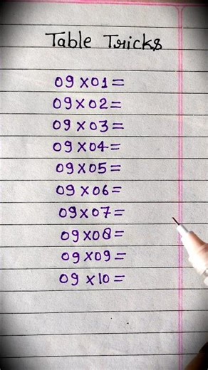 Table Tricks of 9 😱🔥 #maths #shorts #mathstricks #tricks