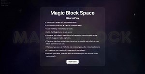 gmagic fam,today I participate MagicBlock Space challenge by @Anmria8and I have two results first is my real and second where I survived with some bugsbtw I really like this game, It was quite fun to play itLove @magicblock